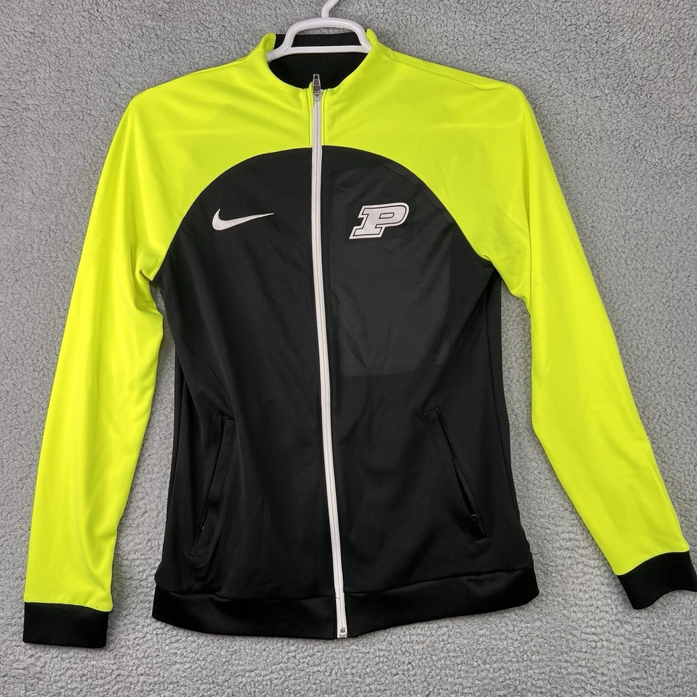 Nike Purdue Academy Pro Jacket Mens Small Black Yellow Dri-Fit Slim Track Jacket